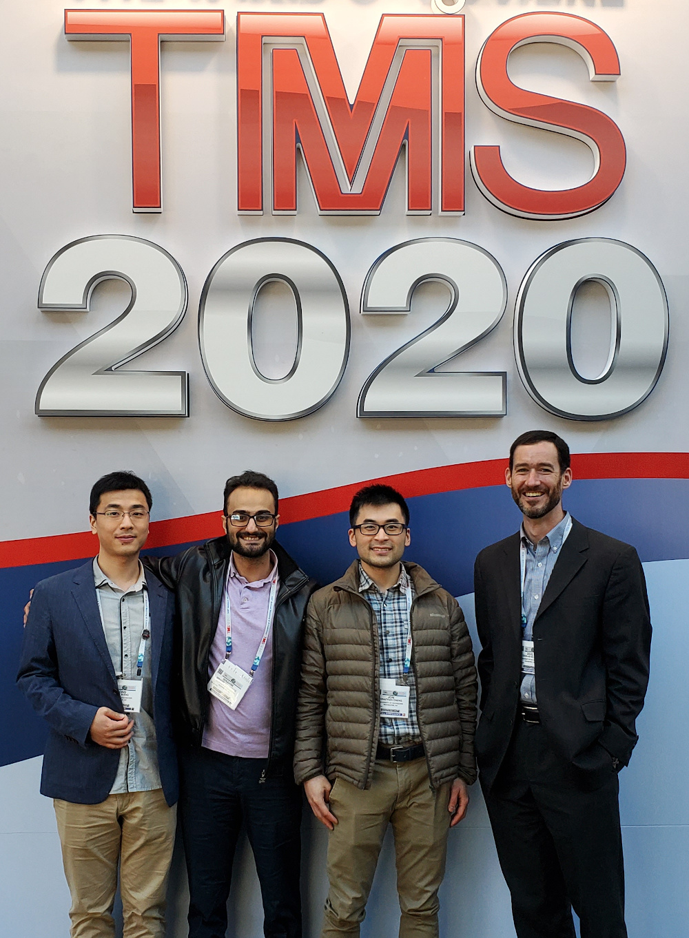Bitong, Ibrahim, Jon, and Doug at TMS 2020.