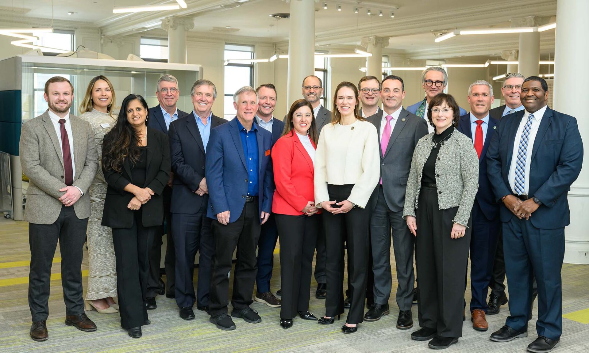 Group photo of the 17 or so people who comprise the NSF STELLAR team at URochester, including government and industry partners.