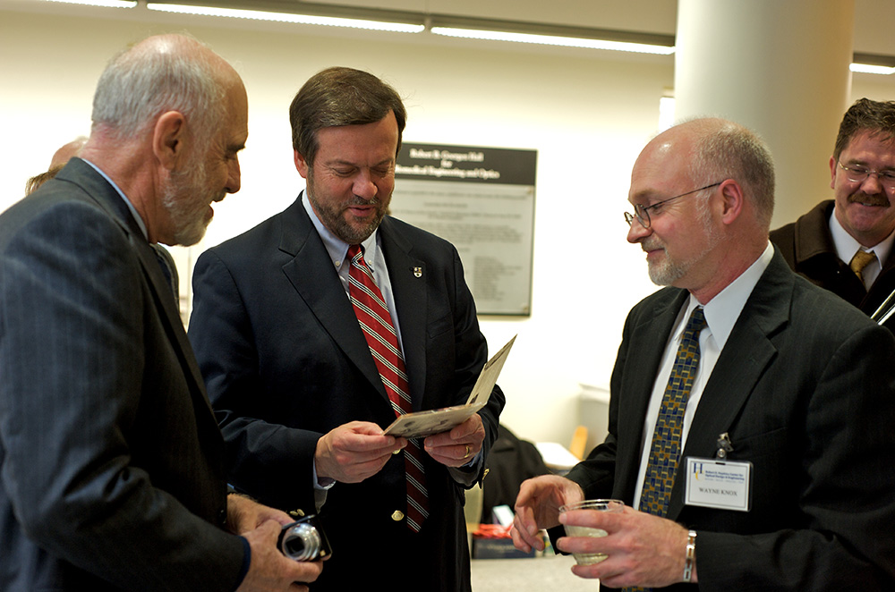 A group of people having a discussion.