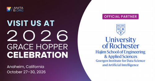 Visit us at 2026 Grace Hopper Celebration on October 28-30 in Anaheim, California