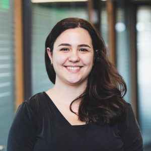 Woman smiling at camera