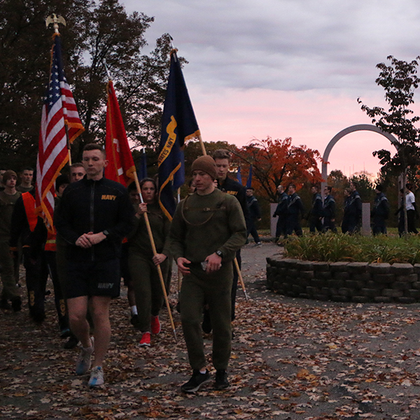 The battalion in Veterans Memorial Park.