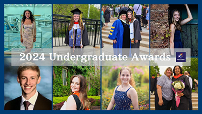 A collage of headshots of the 2024 student award winners.